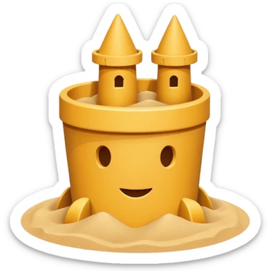 sand castle, Bucket-shaped castle sticker