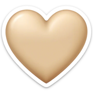 coração beje sticker