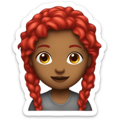 red girl graphic designer sticker