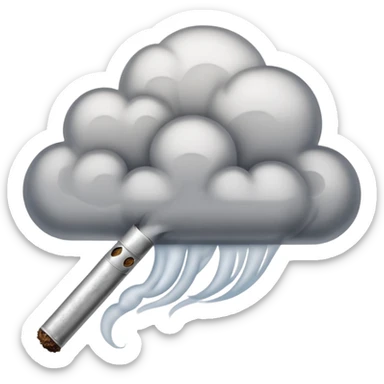smoke coming out of a blunt sticker