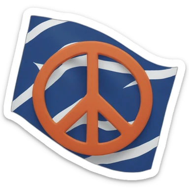 Peace flag sticker