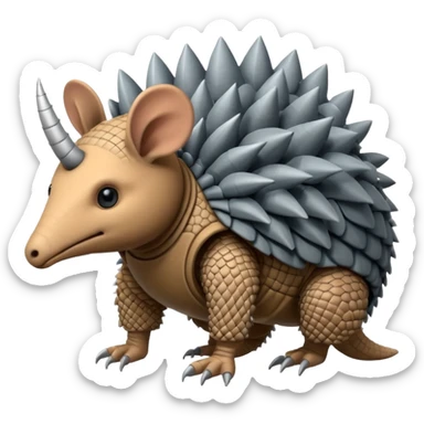 winged armadillo sticker