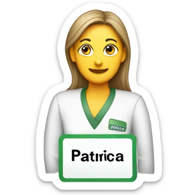 Name Tag with the word Patricia sticker