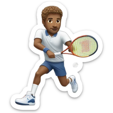 Arthur Fils jouant au tennis sans casquette sticker