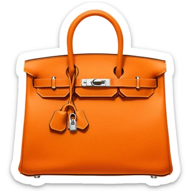orange birkin hermes bag sticker
