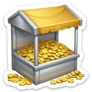 Stall with Coins  sticker