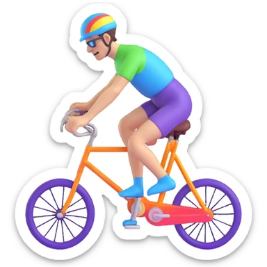 classic LSD blotter, Albert Hofmann riding a bicycle, trippy colors, no text sticker