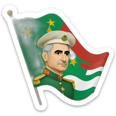 Mohammad reza shah pahlavi flag sticker