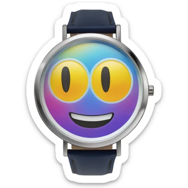watch wioth happy face on it sticker