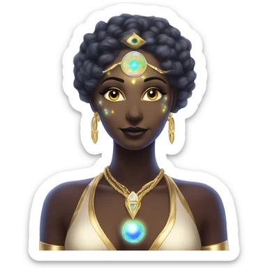 Pleiadian radiant glowing diva woman female third eye sticker