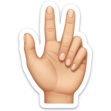 One hand, thumb facing downward sticker