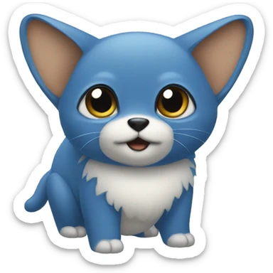 blue unique animals sticker