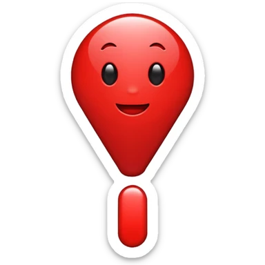 exclamation mark full red sticker