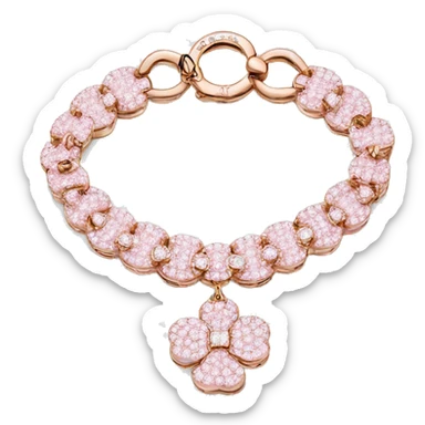 Pink van cleef diamond bracelet sticker