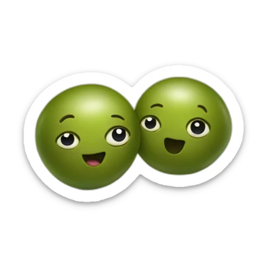 stack of two olives but one is feeling weird sticker