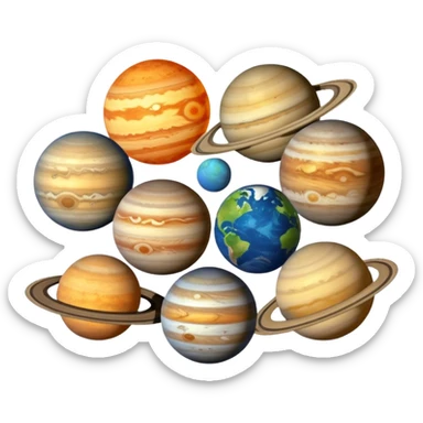 Aline all the planets in a straight line 8 only only 8 sticker