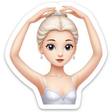 a ballerina white girl sticker
