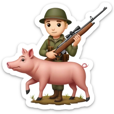 hog huntin sticker