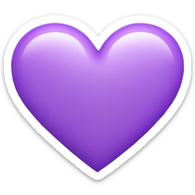 Heart violet sticker