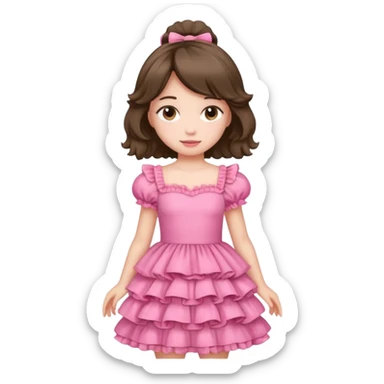 barbie girl dress color sticker