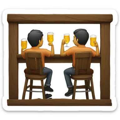 Bar with TWO BROTHERS sign sticker