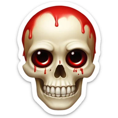 skull with red wax coming from eyes sticker