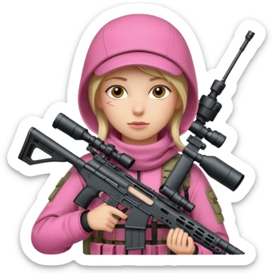 Pretty pink sniper sticker