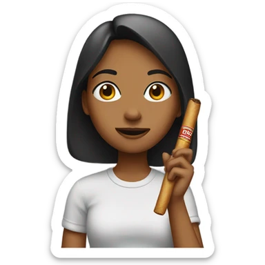 Girl with a blunt sticker