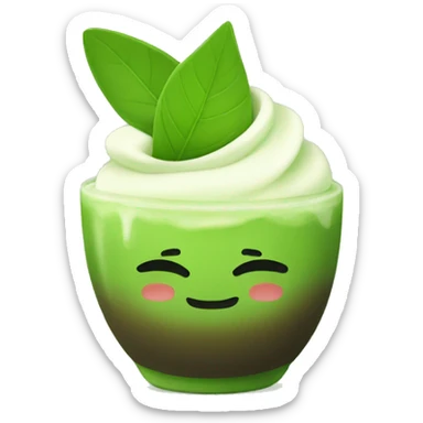 cute matcha sticker