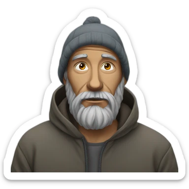 Homeless guy in Lyon sticker