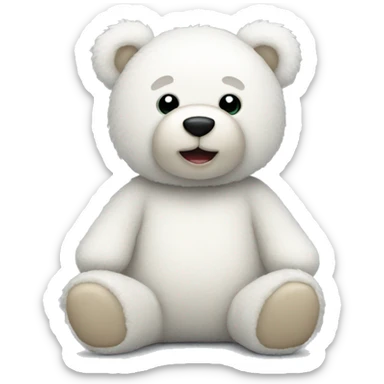 white teddy bear sticker