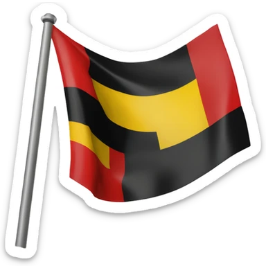 Belgium flag (flag is in 3 equals parts, one red, one yellow and one black, no other color, placed vertically) sticker