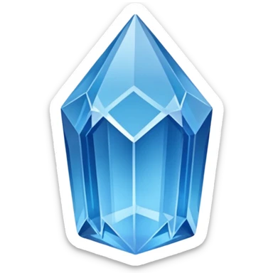 raw quartz crystal blue sticker