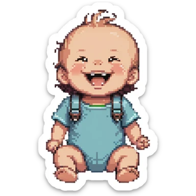 laughing baby sticker