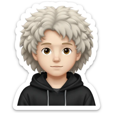 One who wear a black hoodie flufy hear and 14 years old sticker