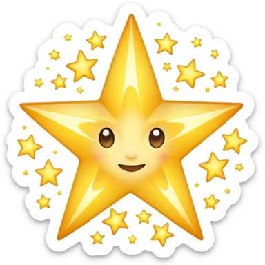 star spark white sticker