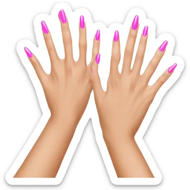 Pink nails sticker