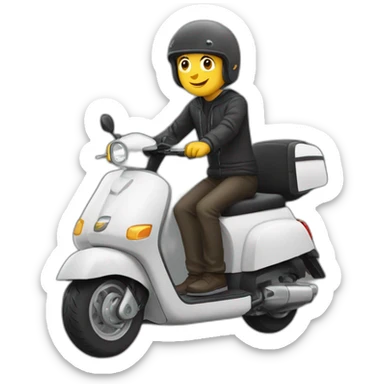 Zemmour sur un scooter en roue arrière sticker