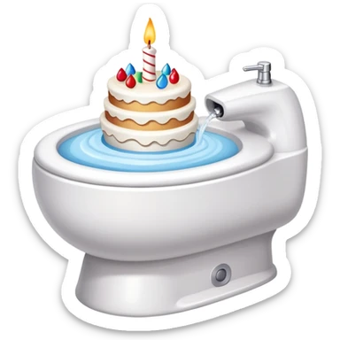 birthday bidet sticker