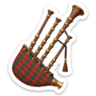 bag pipe instrument scotch sticker