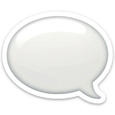 blank white message bubble sticker