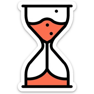 simple hourglass sticker
