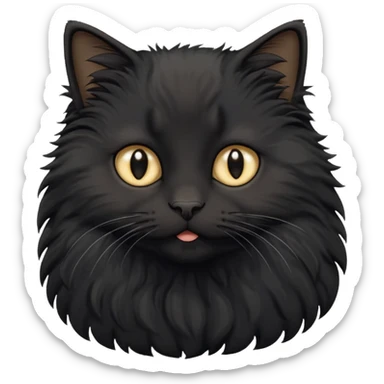 Black fluffy cat goes on holiday to romania sticker