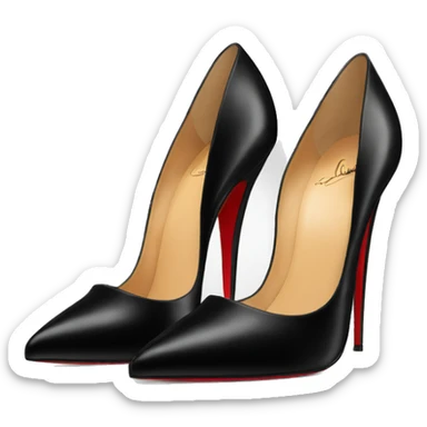 two High heels black louboutin sticker