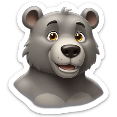 Baloo Disney with just upper body sticker