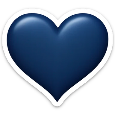 Navy blue heart sticker