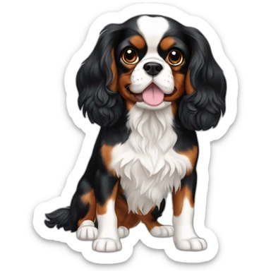 dog Cavalier King Charles Spaniel full body sticker