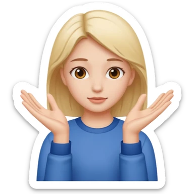 Make a girl do 🤏🏻 with her hands sticker