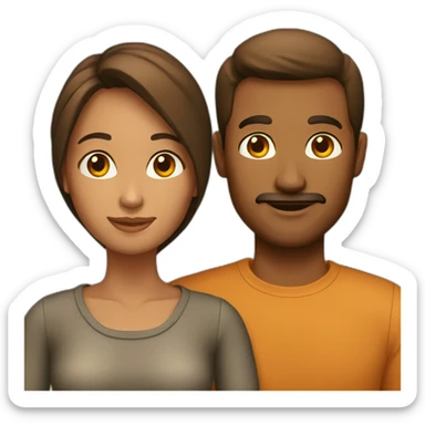 Couple bronzé sticker