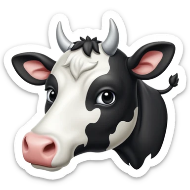 Une vache qui lève li dex sticker